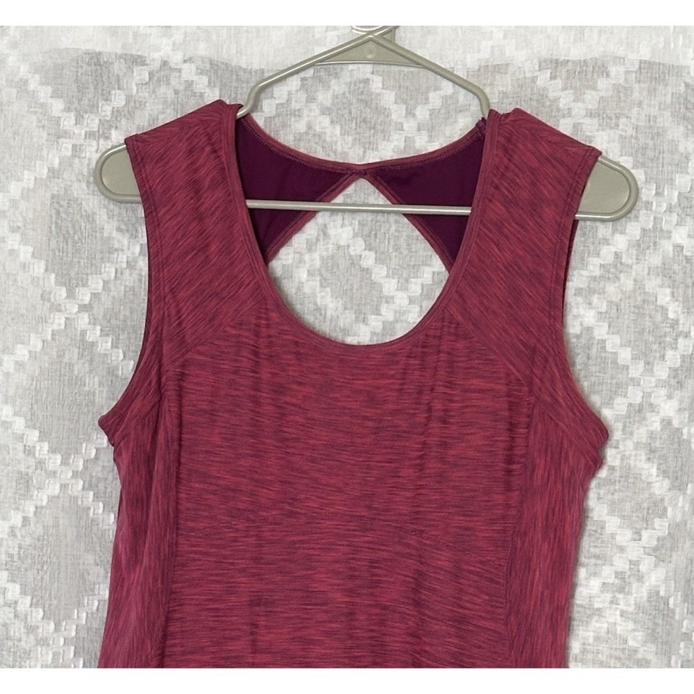 prAna Cali Dress Womens Large Raspberry Pink Sleeveless Racerback Athletic - Picture 3 of 8